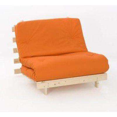 Orange 2ft6 Premium Luxury Wooden Futon Sofa Bed
