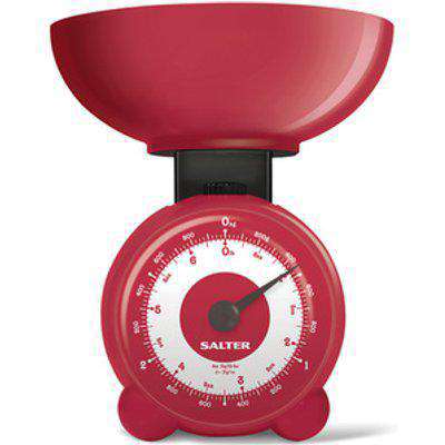 Salter Orb Clock Face Kitchen Scale - Red