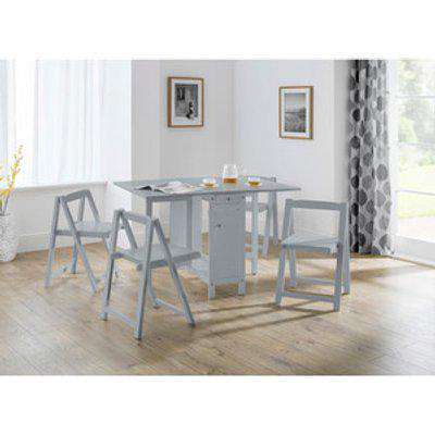 Savoy Dining Table With Chairs - Light Grey