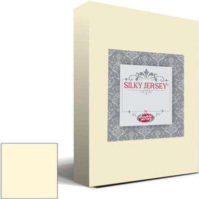 Silky Jersey Fitted Bedsheet Cream  - Cream / Small Double