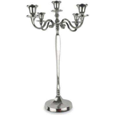 Silver 5 Candle Holder Stand - Silver