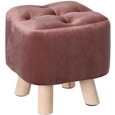 Small Square Footstool - Pink