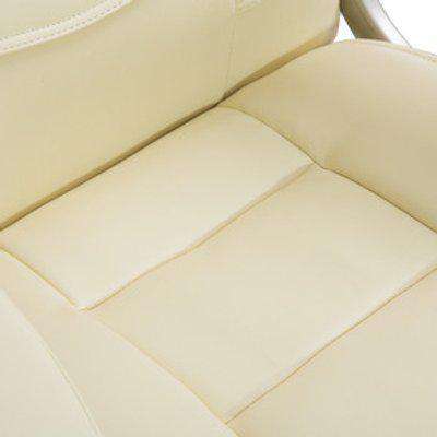Swivel PU Leather Office Chairs  - Cream