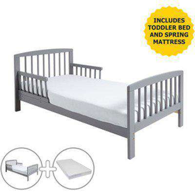 Sydney Grey Toddler Bed with Spring Mattress