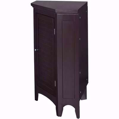 Teamson Home Wooden Bathroom Corner Cabinet Free Standing Brown ELG-596 - Brown