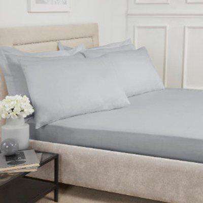 180 Thread Count Cotton Deep Fitted Sheet - Silver / King