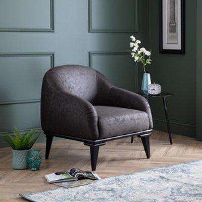 Triumph Accent Faux Leather Chair - Charcoal