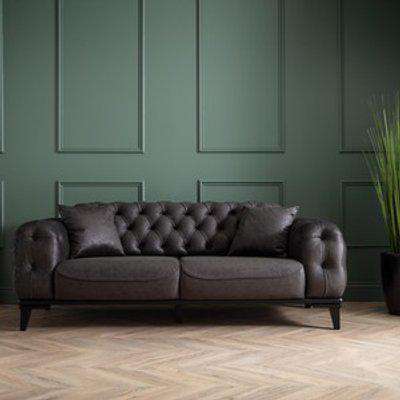 Triumph 2 Seater Sofa Faux Leather Charcoal - Charcoal