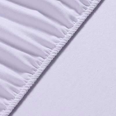 Velvet Flannel Cotton-Flannel Fitted Bed Sheet - Deep Pocket x32 cm - White / Single