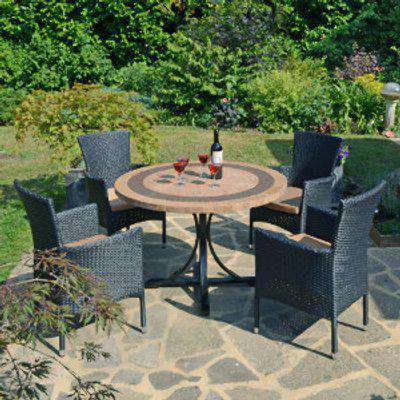 Vermont Table With Four Chairs - Black