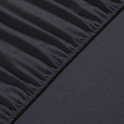 Flannel Fleece Bed Sheet Softest Premium Cotton - Anthracite / Super King